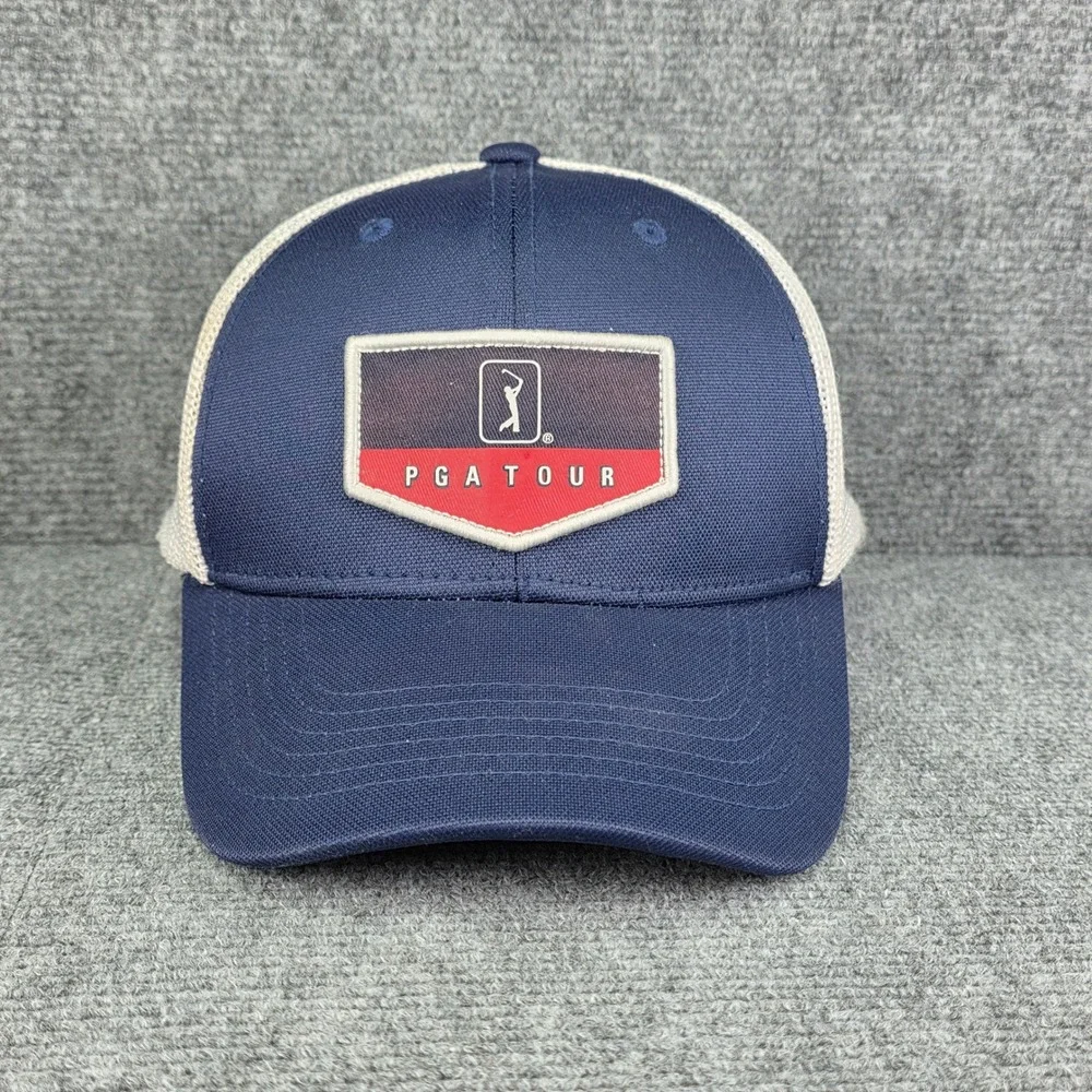Pro Series Hat Cap Mens Snapback Blue PGA Golf Tournament Trucker Mesh Casual‎